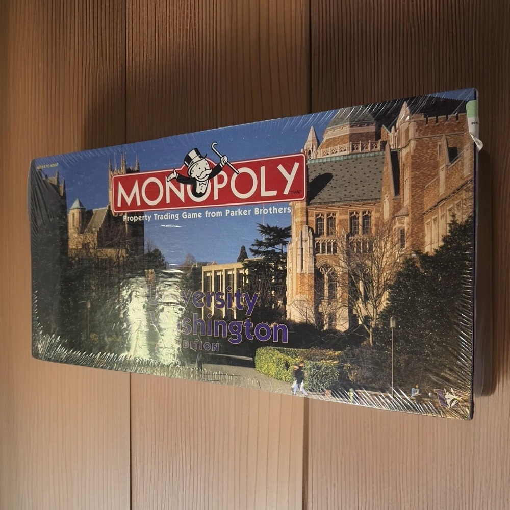 Monopoly University of Washington Edition Board Game Vintage & Sealed/Unopened‎